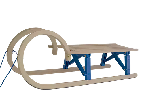 Foldable wooden snail sled - 1.0m