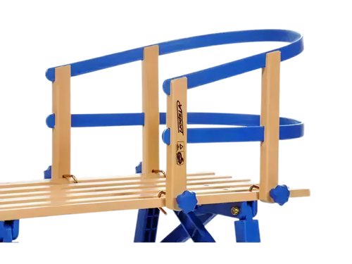 Sled with steering wheel and ski