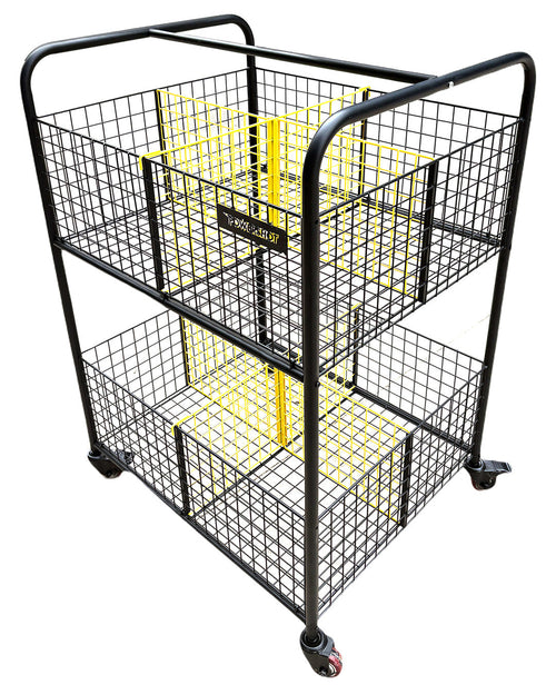 Storage cart with castors and sections - 120cm x 84cm x 70cm