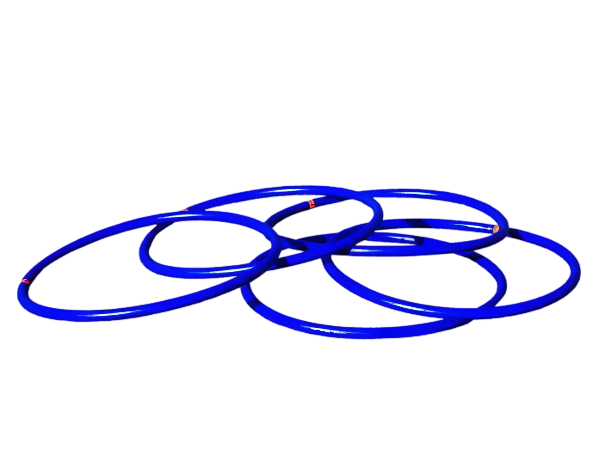 Set of 5 round coordination hoops diameter - 45cm