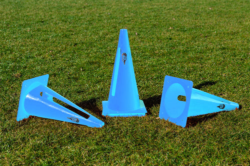 Set of 4 flexible sports cones - 38cm