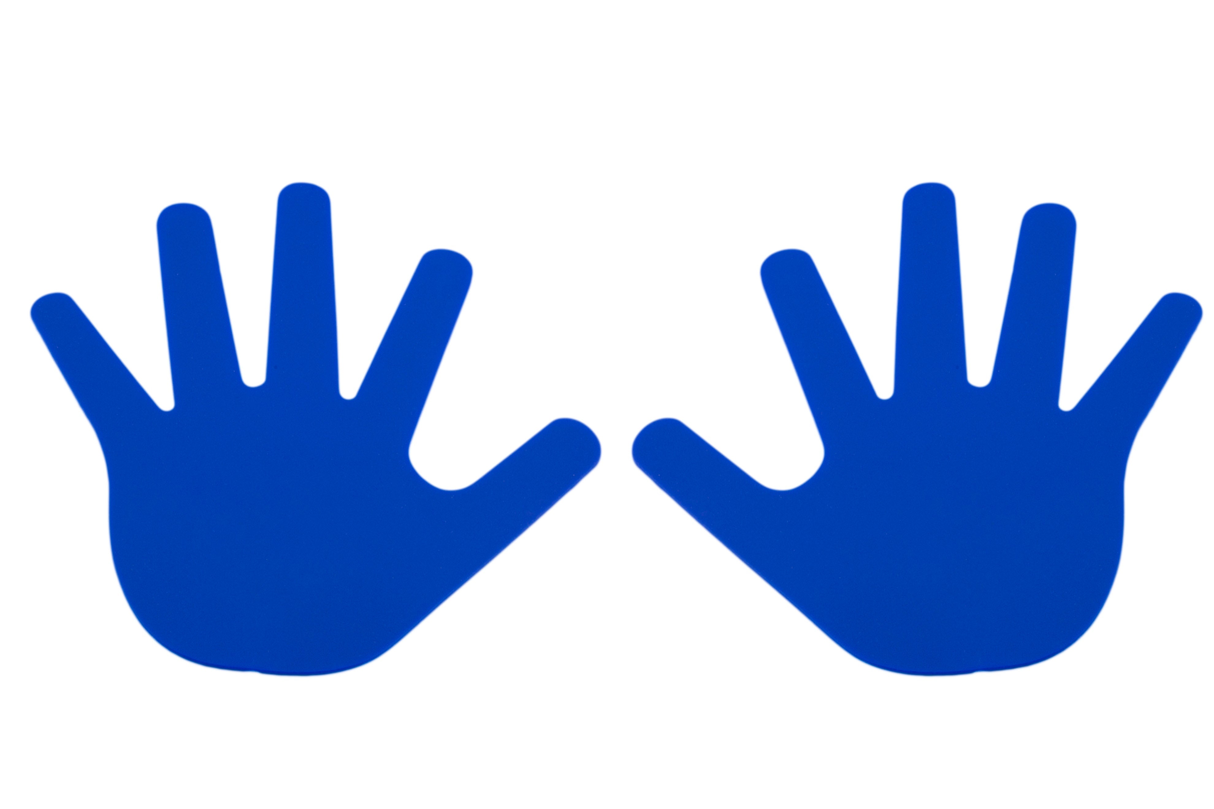 Set of 4 pairs of hand floor markers