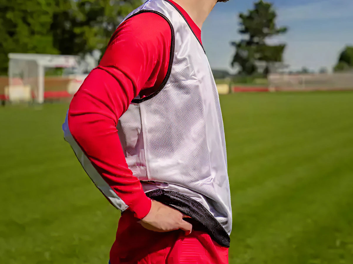 Wendbare Trainings-Latzhose schwarz/weiß - XL/XXL