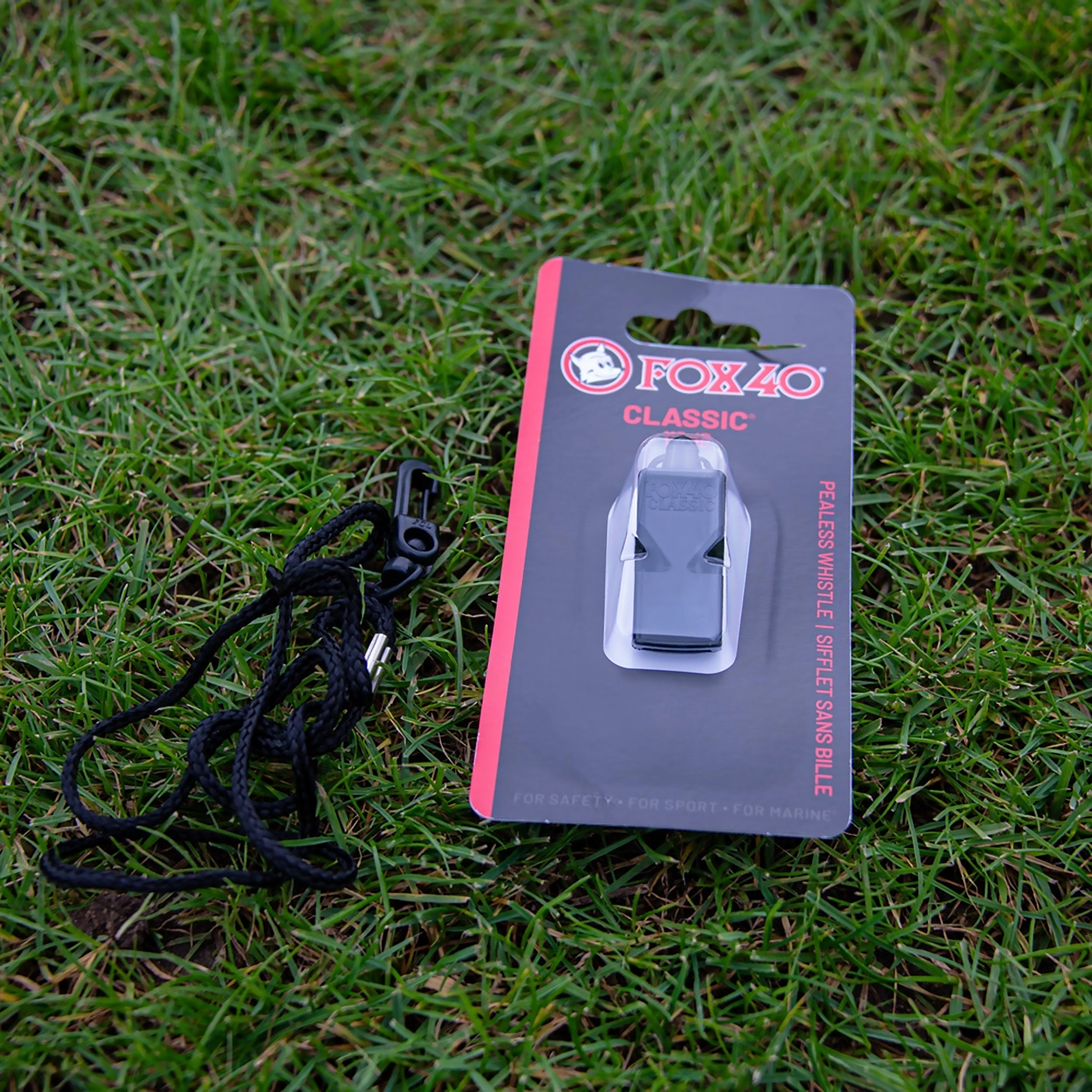 Referee whistle with lanyard