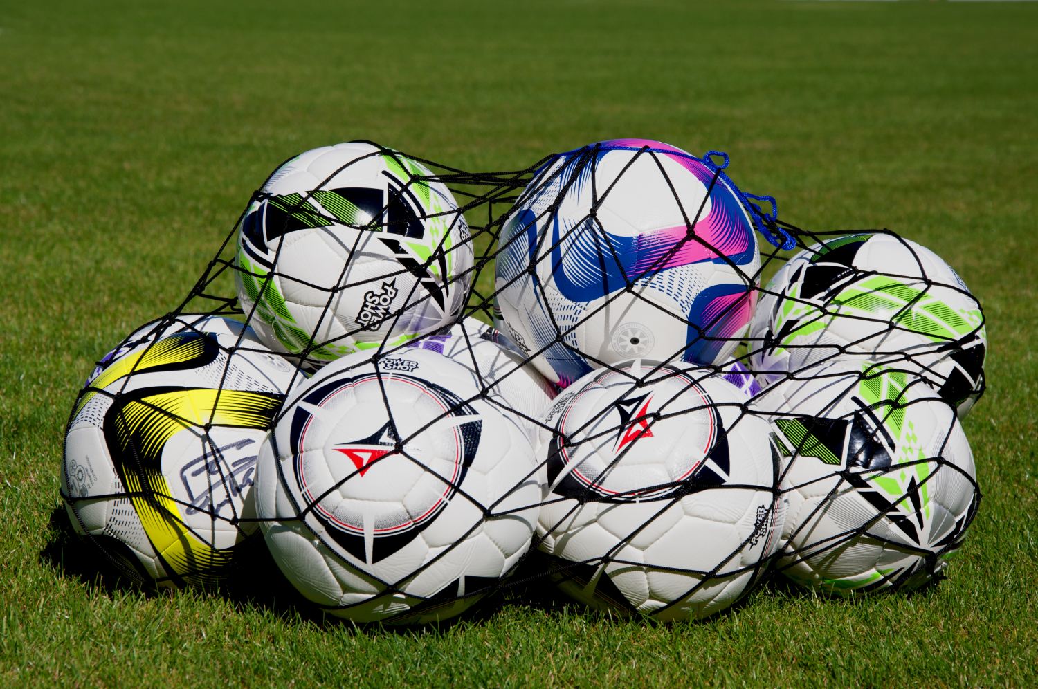 Ball storage net holds 6 balls