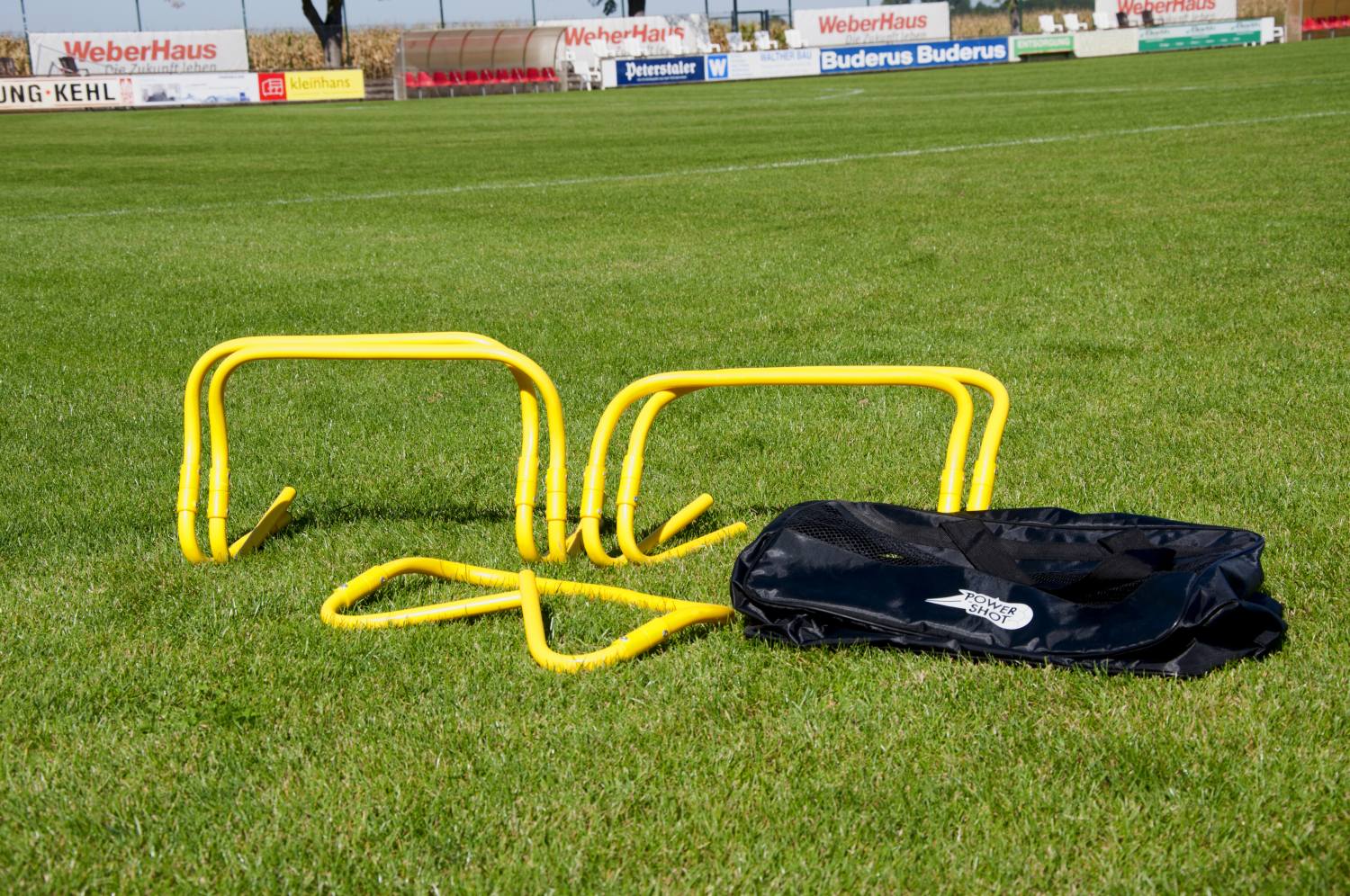 Set of 5 adjustable hurdles - 23cm to 30cm