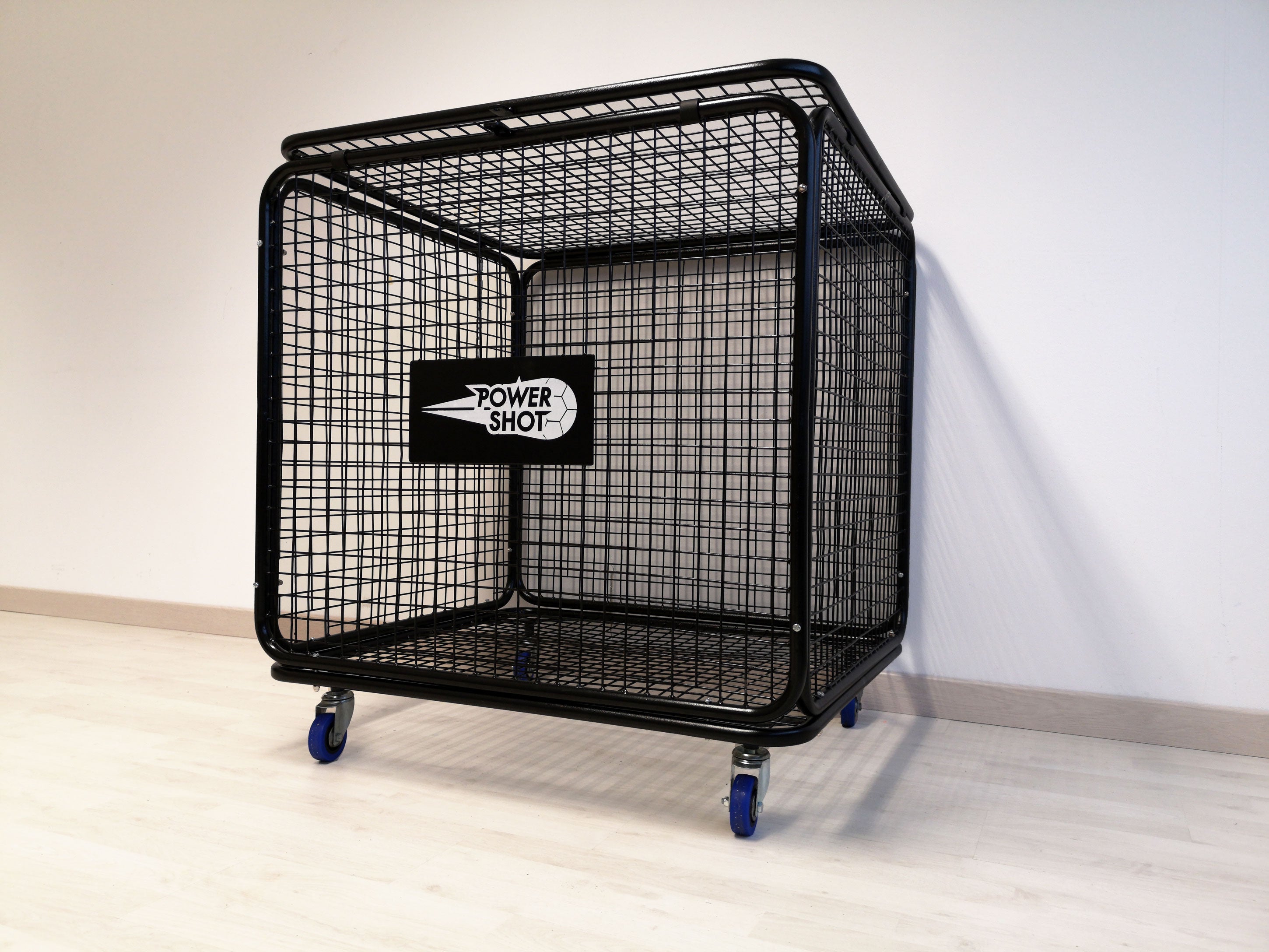 Mobile Heavy-Duty Ball Storage Cage - 96 × 77 × 79 cm
