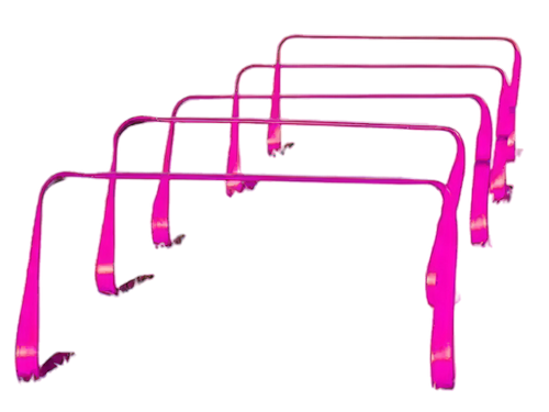 Set of 5 Flat hurdles - 23cm