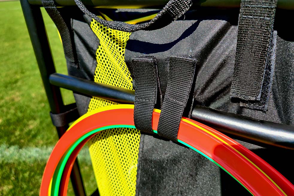 Multisport equipment cart with tactical board