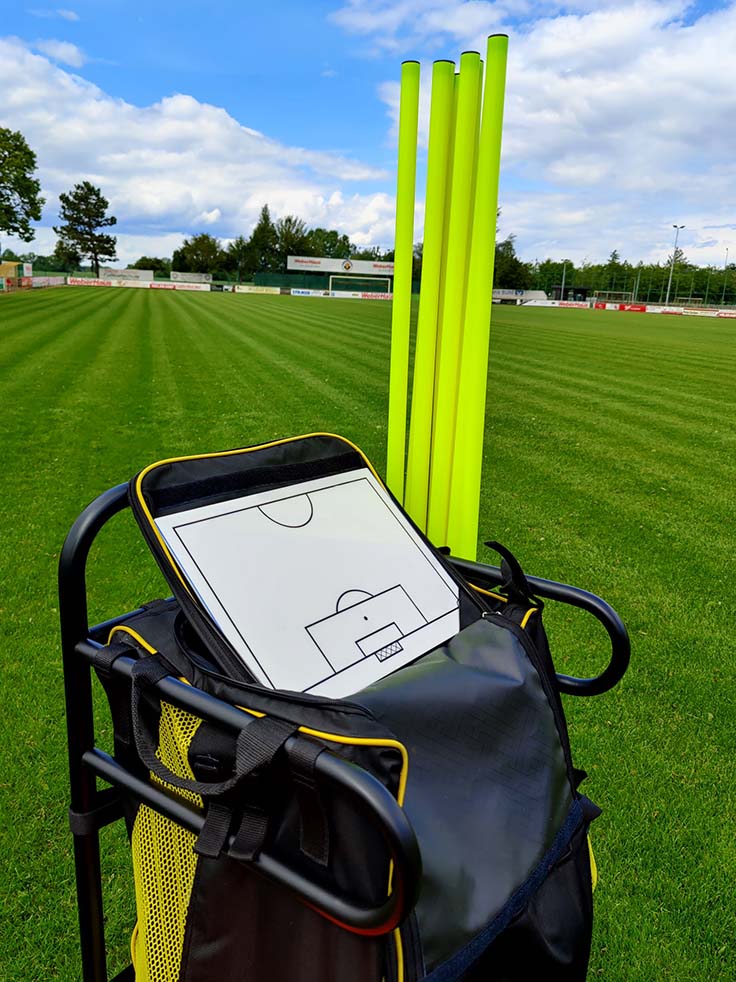Multisport equipment cart with tactical board
