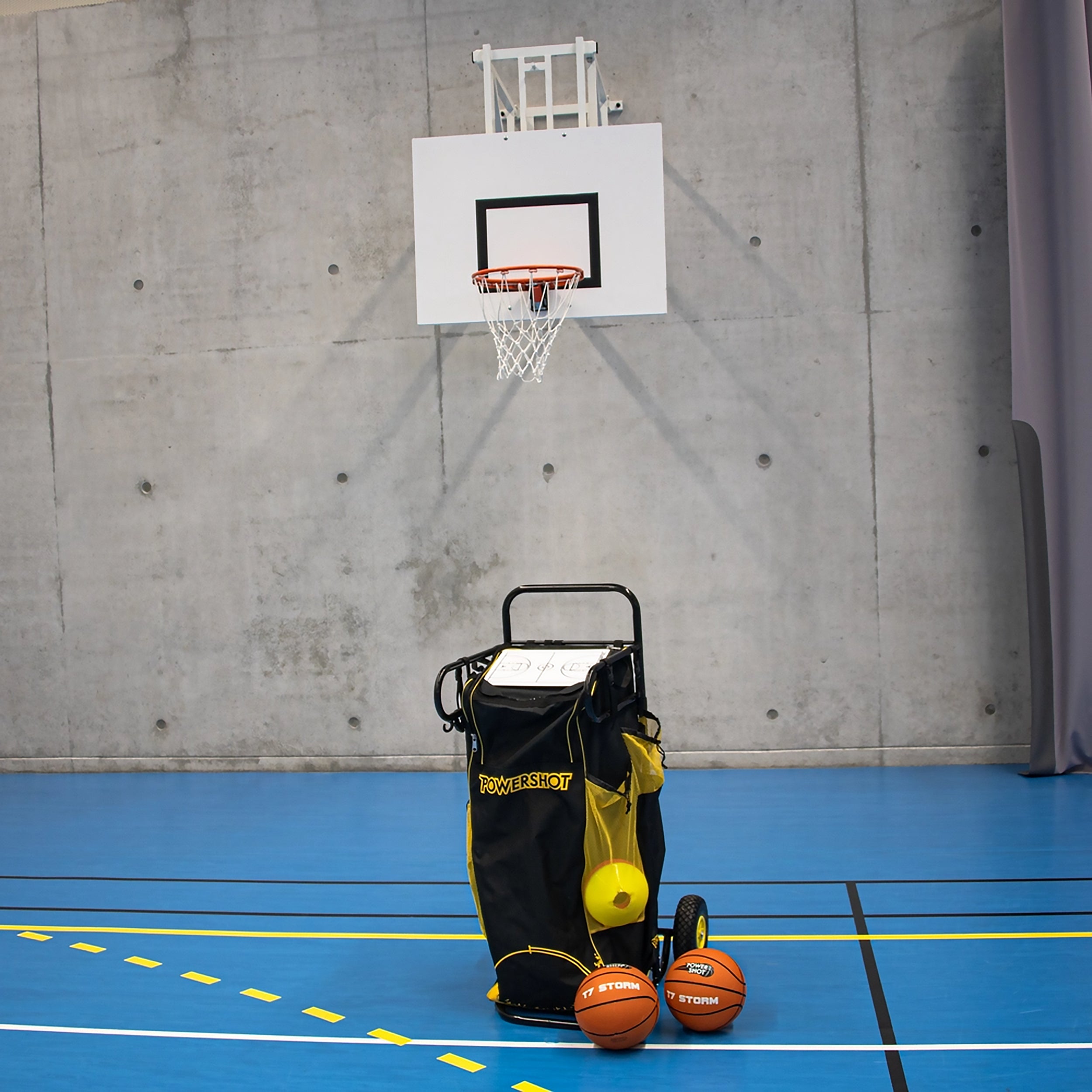 Basketball Equipment Cart with Bib Storage Bag