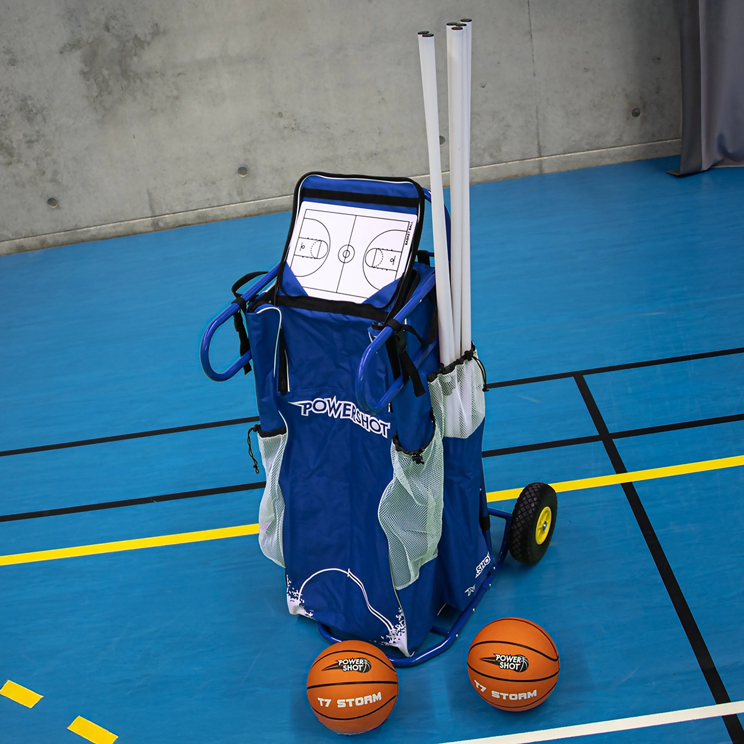 Basketball Equipment Cart with Bib Storage Bag
