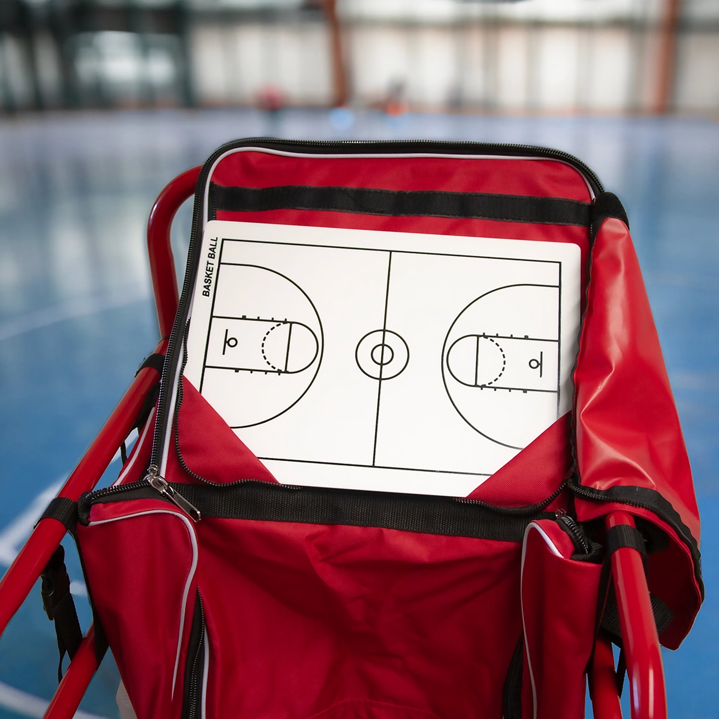 Basketball Equipment Cart with Bib Storage Bag