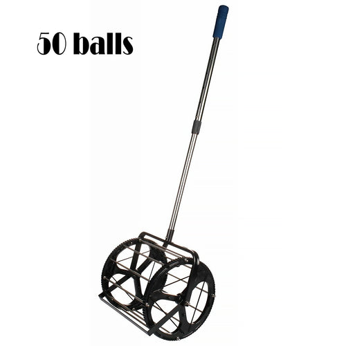 Tennis ball collector for up to 50 balls