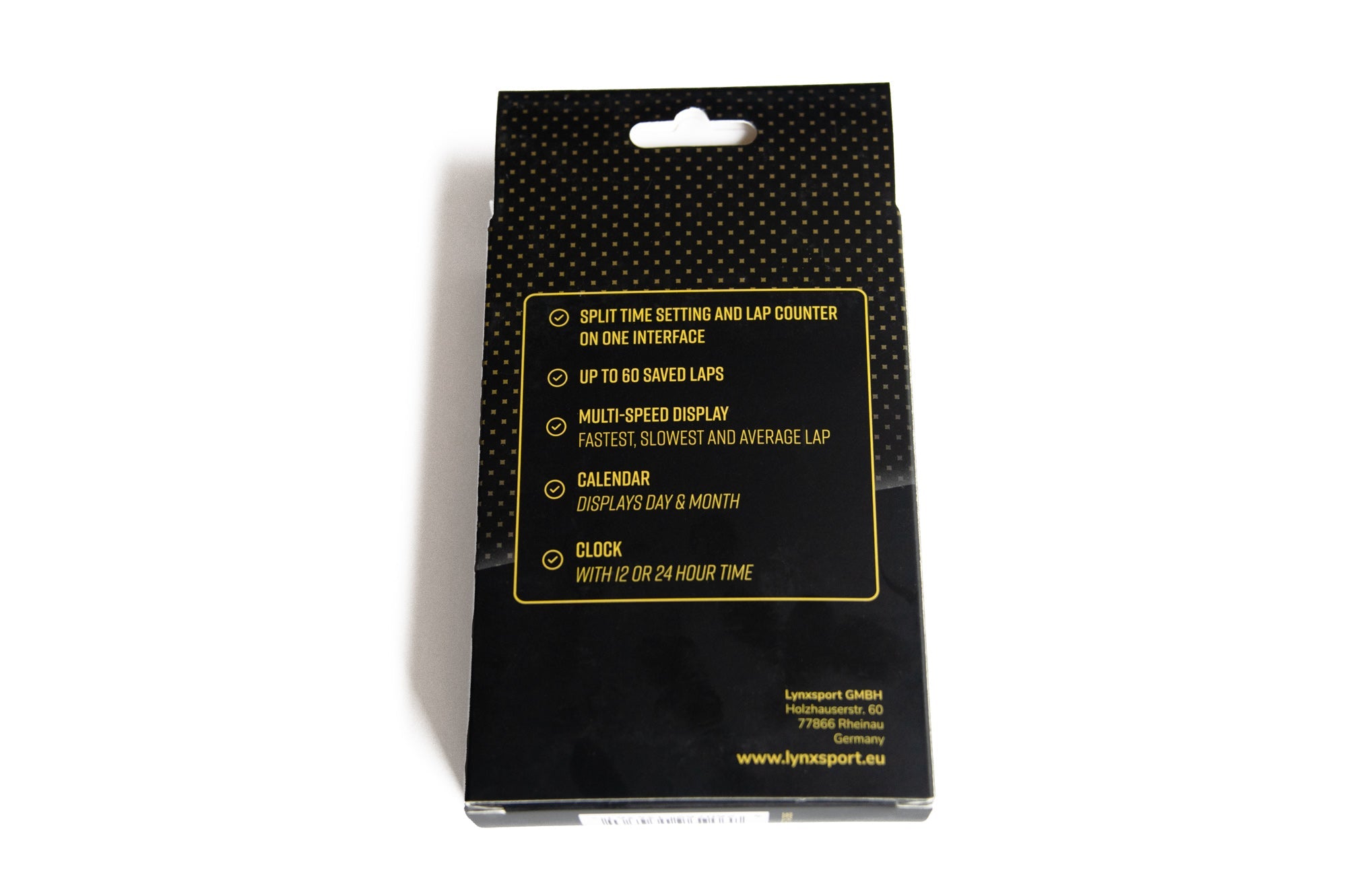 Die Stoppuhr speichert bis zu 60 Runden.