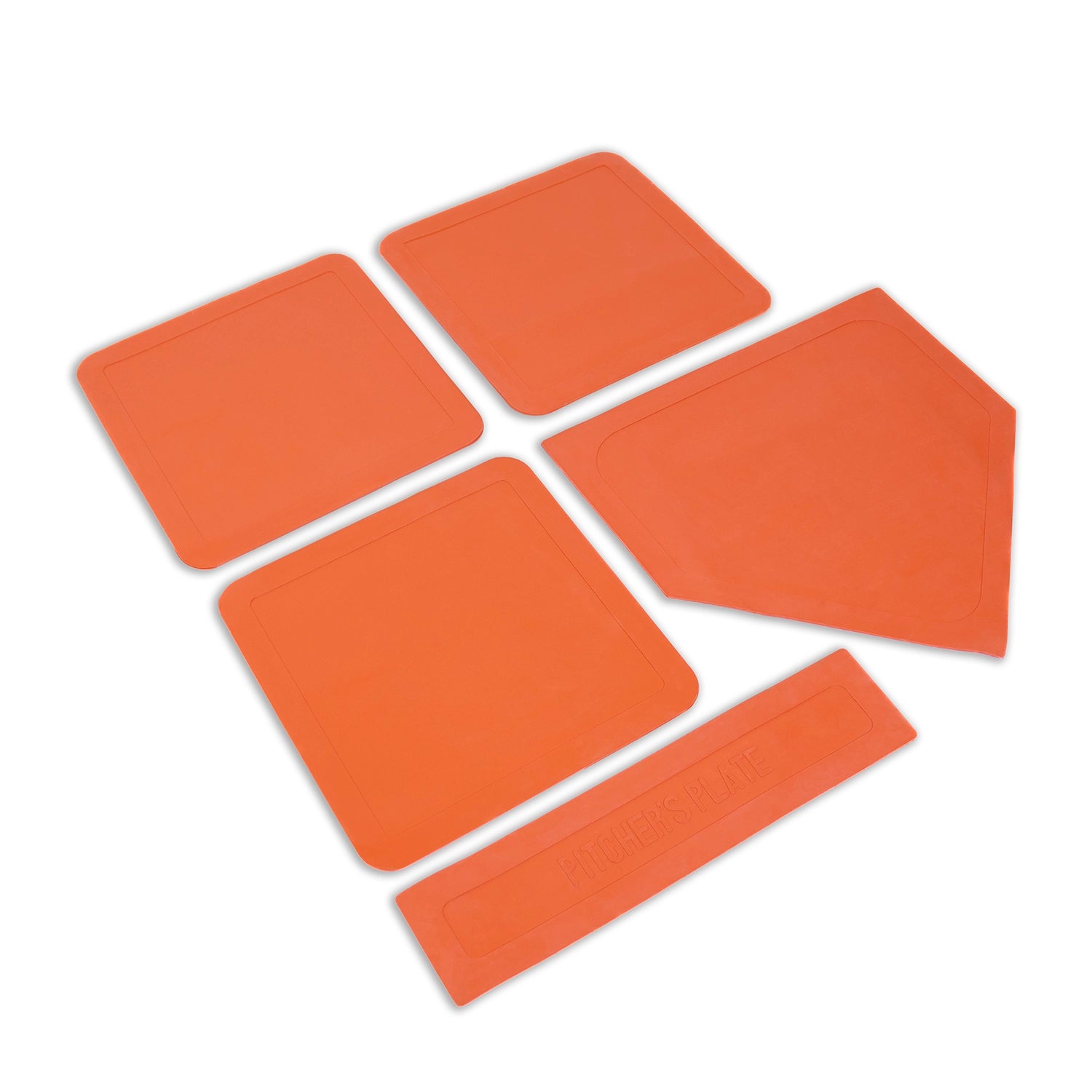 Complete set of rubber baseball bases