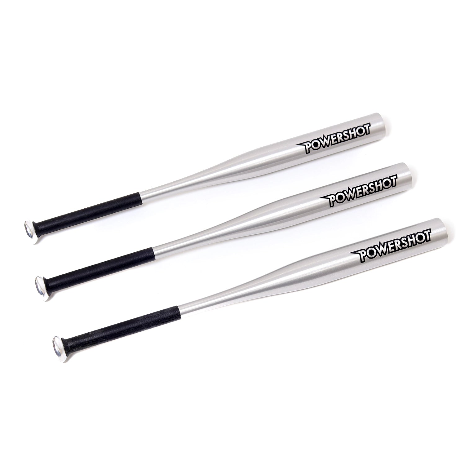 Kit of 3 aluminium baseball bats and balls with bases