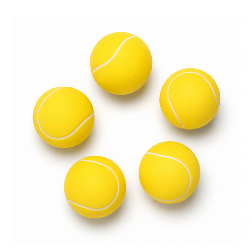Set of 5 Tennis foam balls - 6.3cm