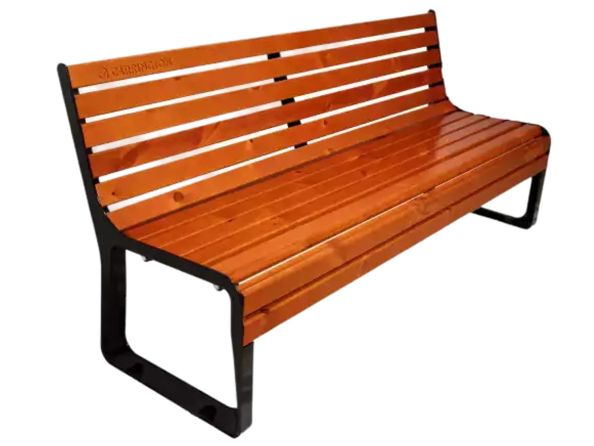 Premium wooden tennis bench with backrest - 180 cm