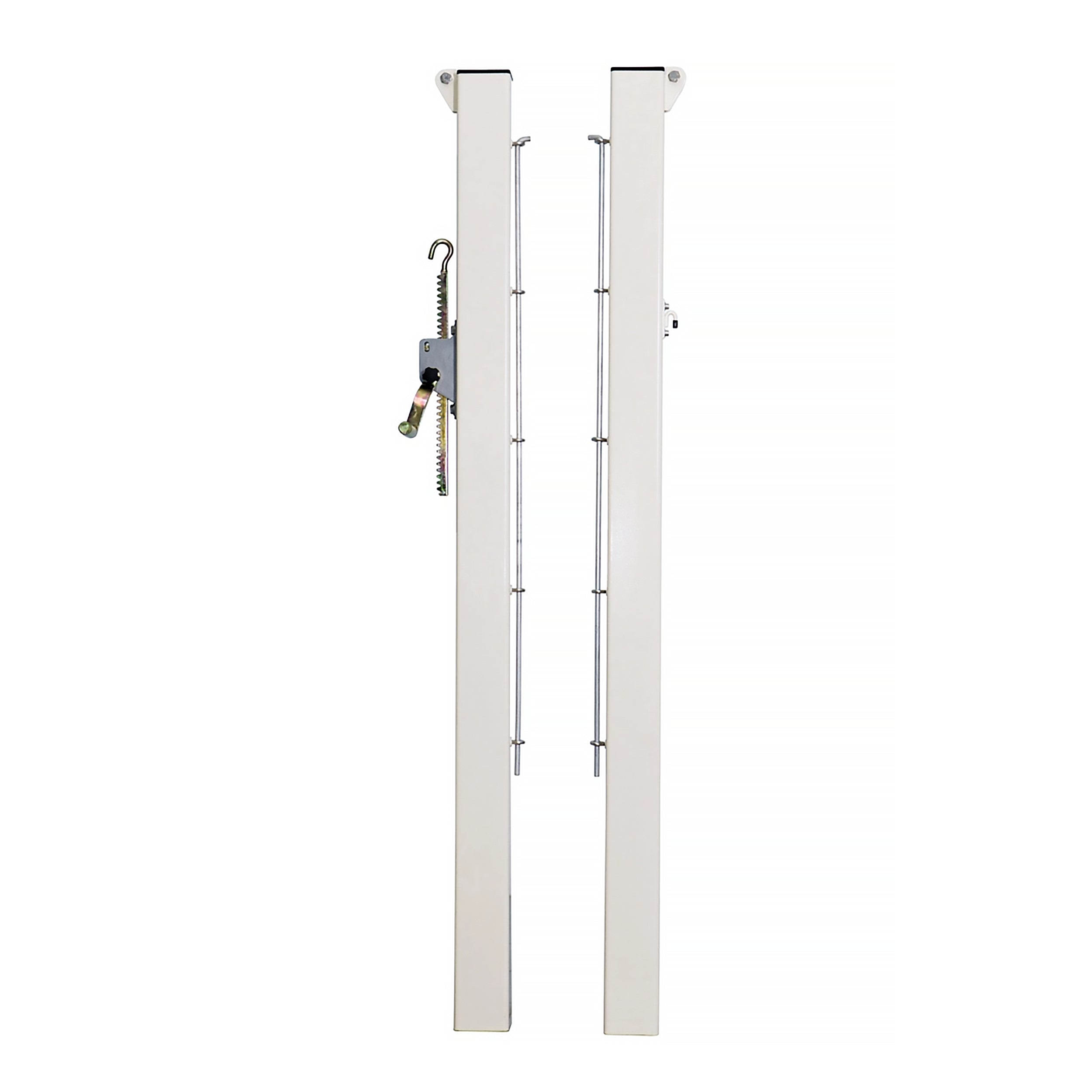 Pair of square tennis posts with steel sheaths - 80mm x 80mm
