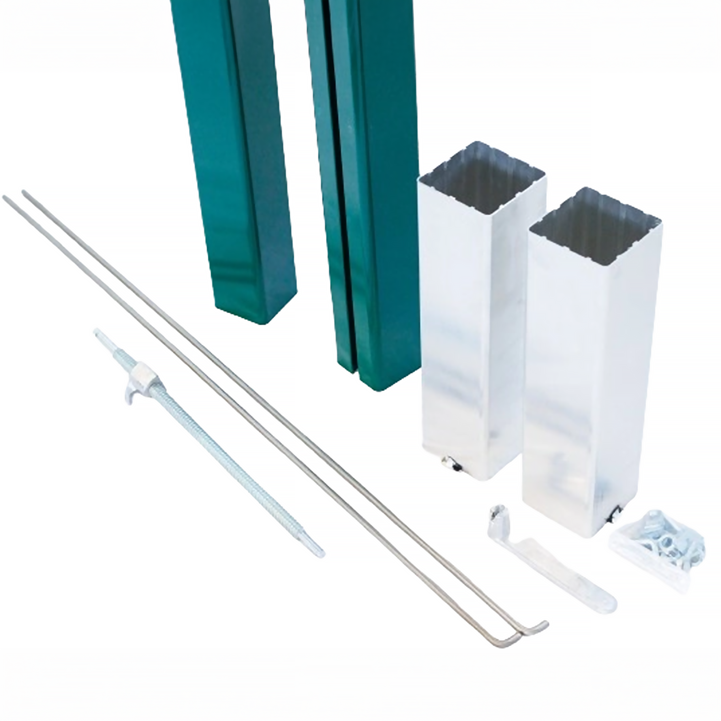 Socketed square tennis posts - 80mm x 80mm