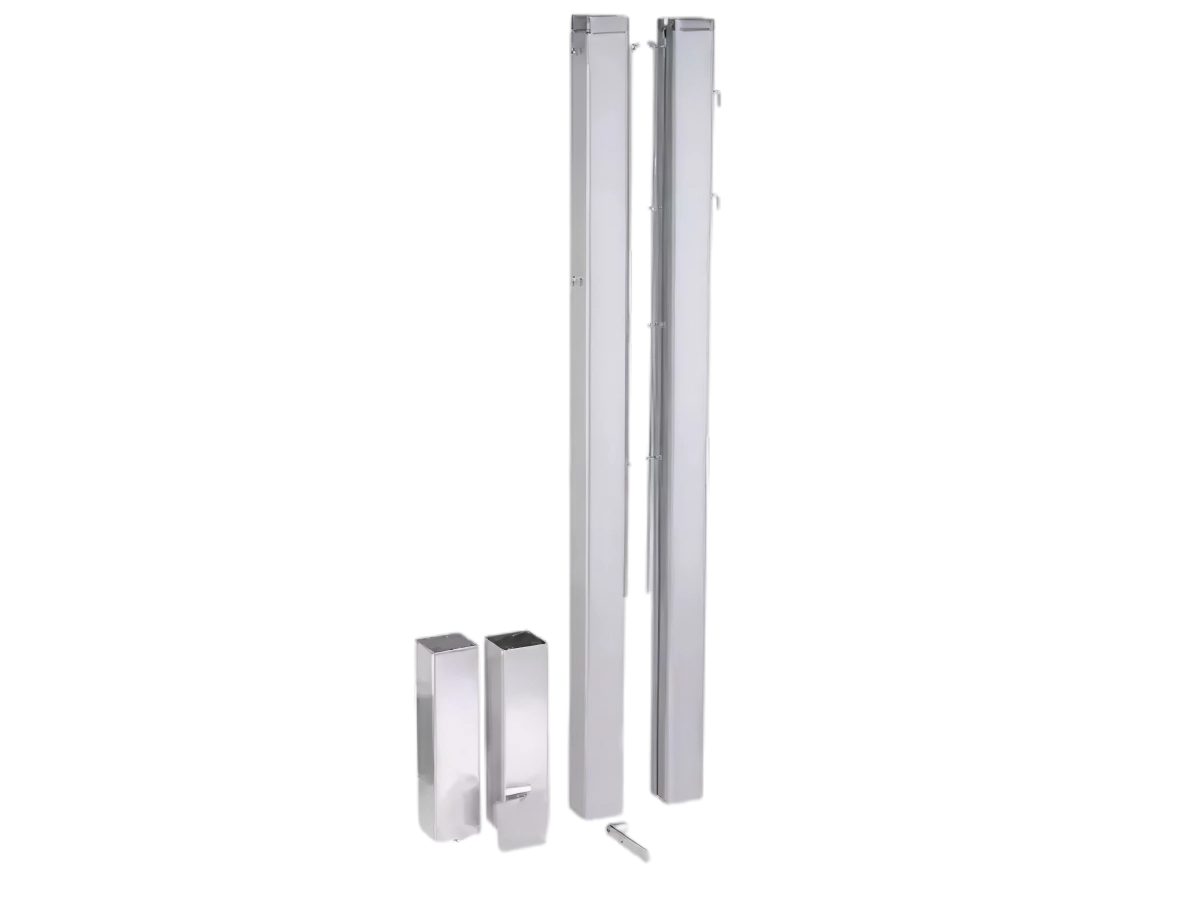 Socketed Square Tennis Posts – 80mm - Aluminium