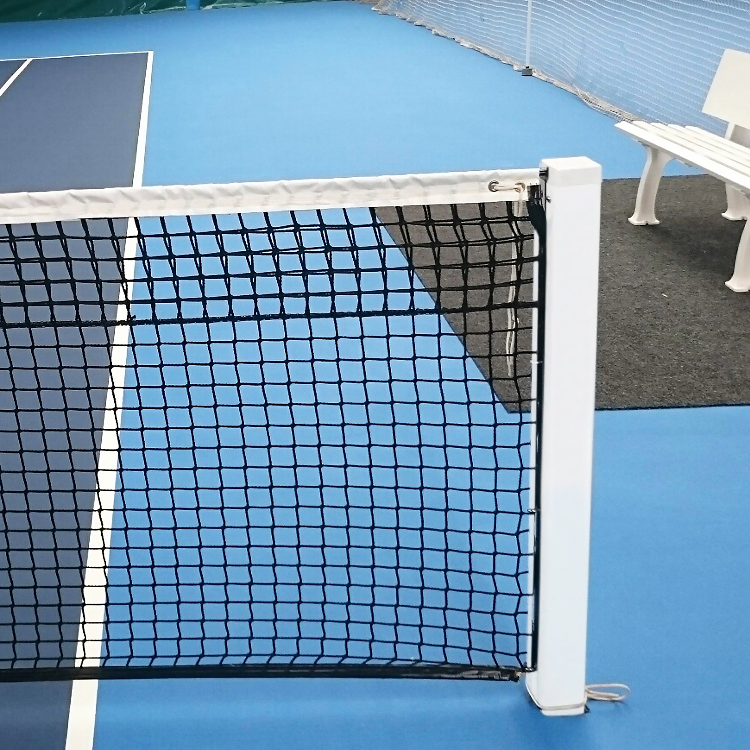 Socketed square tennis posts - 80mm x 80mm