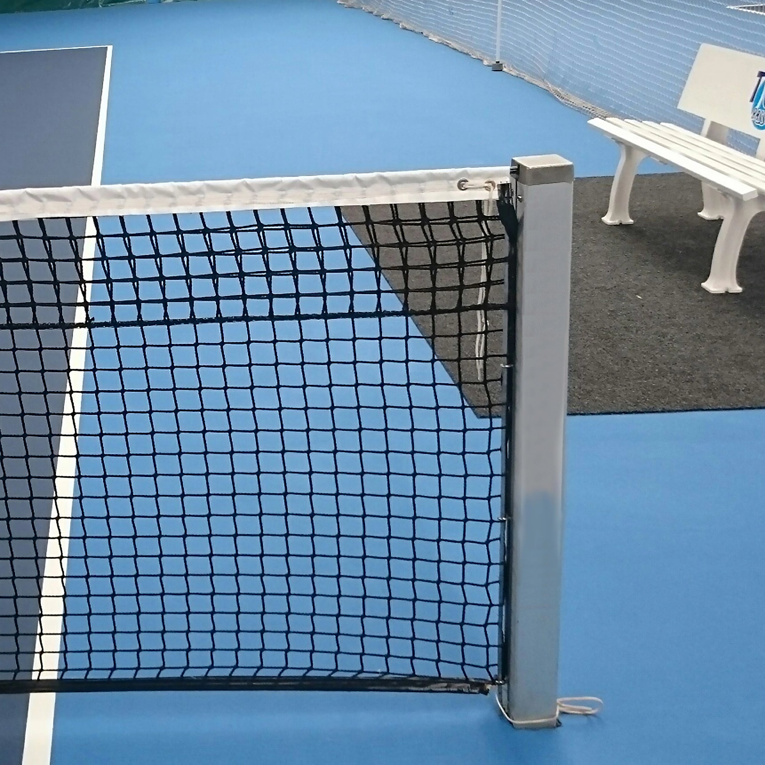 Socketed square tennis posts - 80mm x 80mm