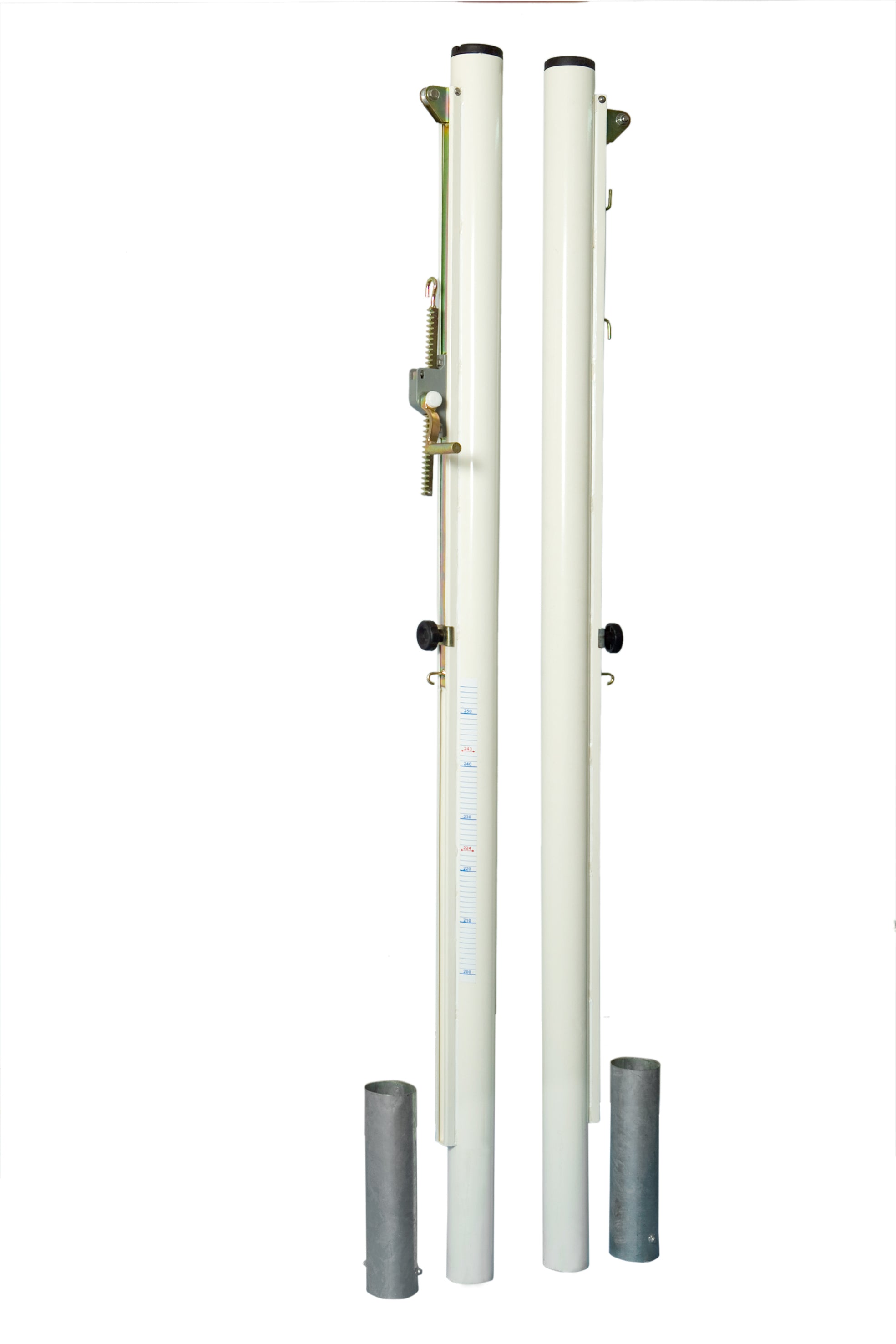 Steel volleyball posts competition - 90mm diameter with sleeves