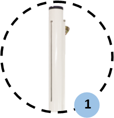 Steel volleyball posts competition - 90mm diameter with sleeves