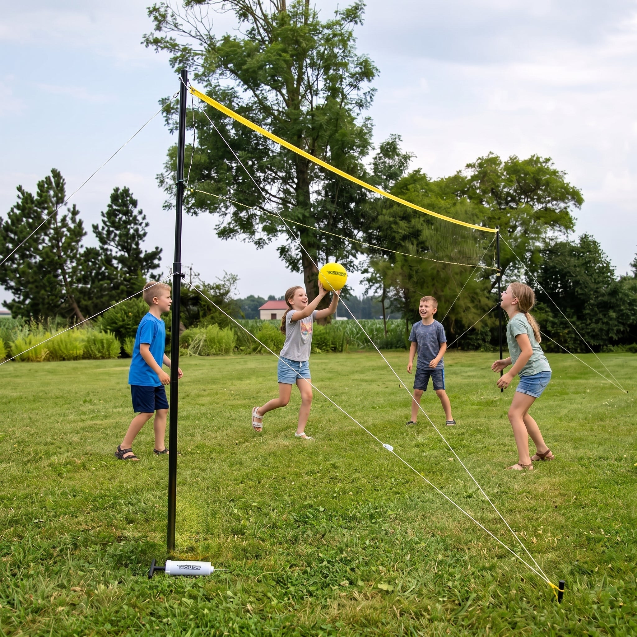 Volleyball set 6m with posts, net, ball and pump