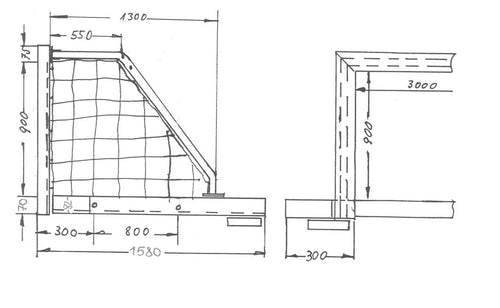Professional floating water polo goals (pair)