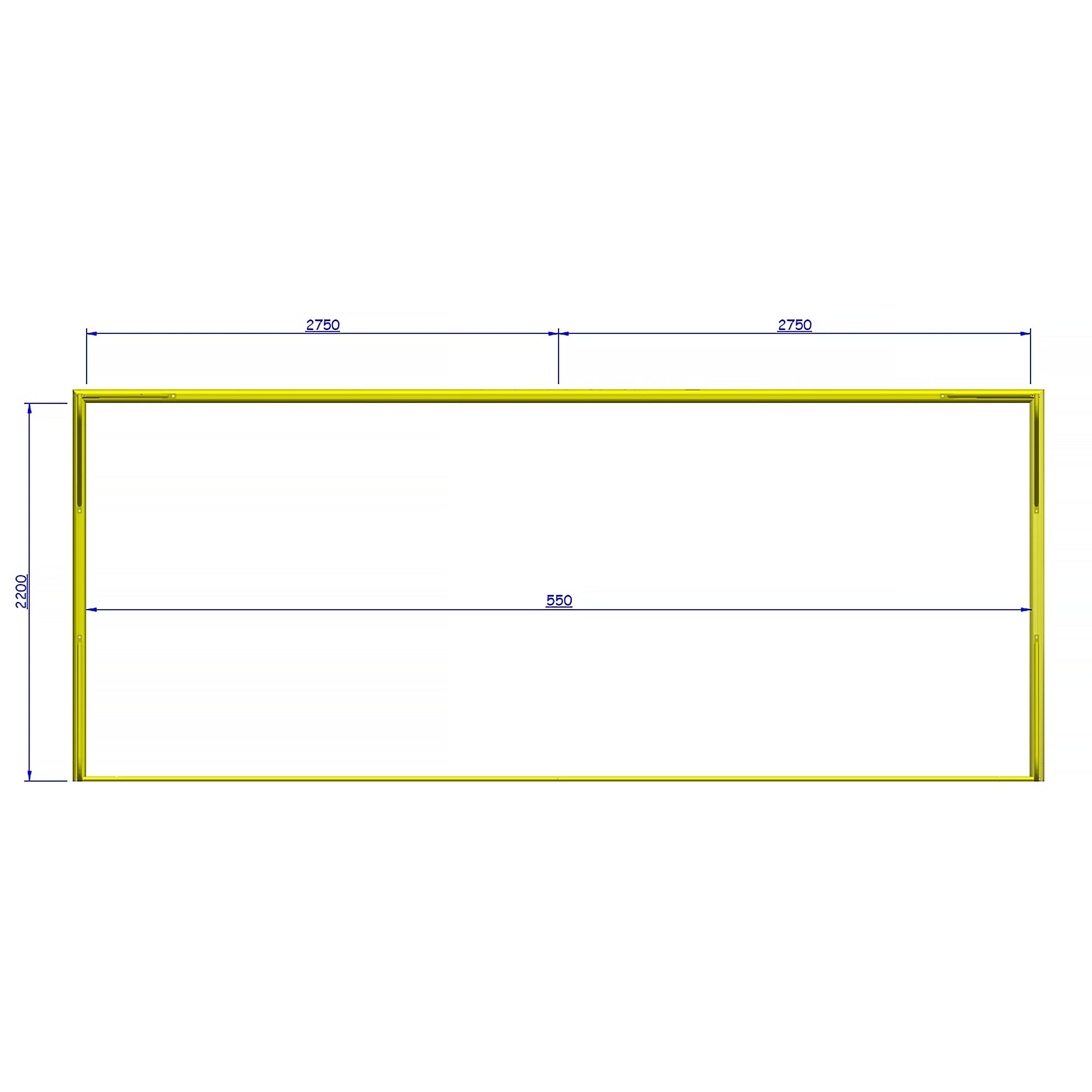 Pair of beach football goals to seal - 5.5m x 2.2m with steel sleeves Powershot