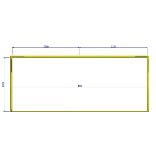 Pair of beach football goals to seal - 5.5m x 2.2m with steel sleeves Powershot