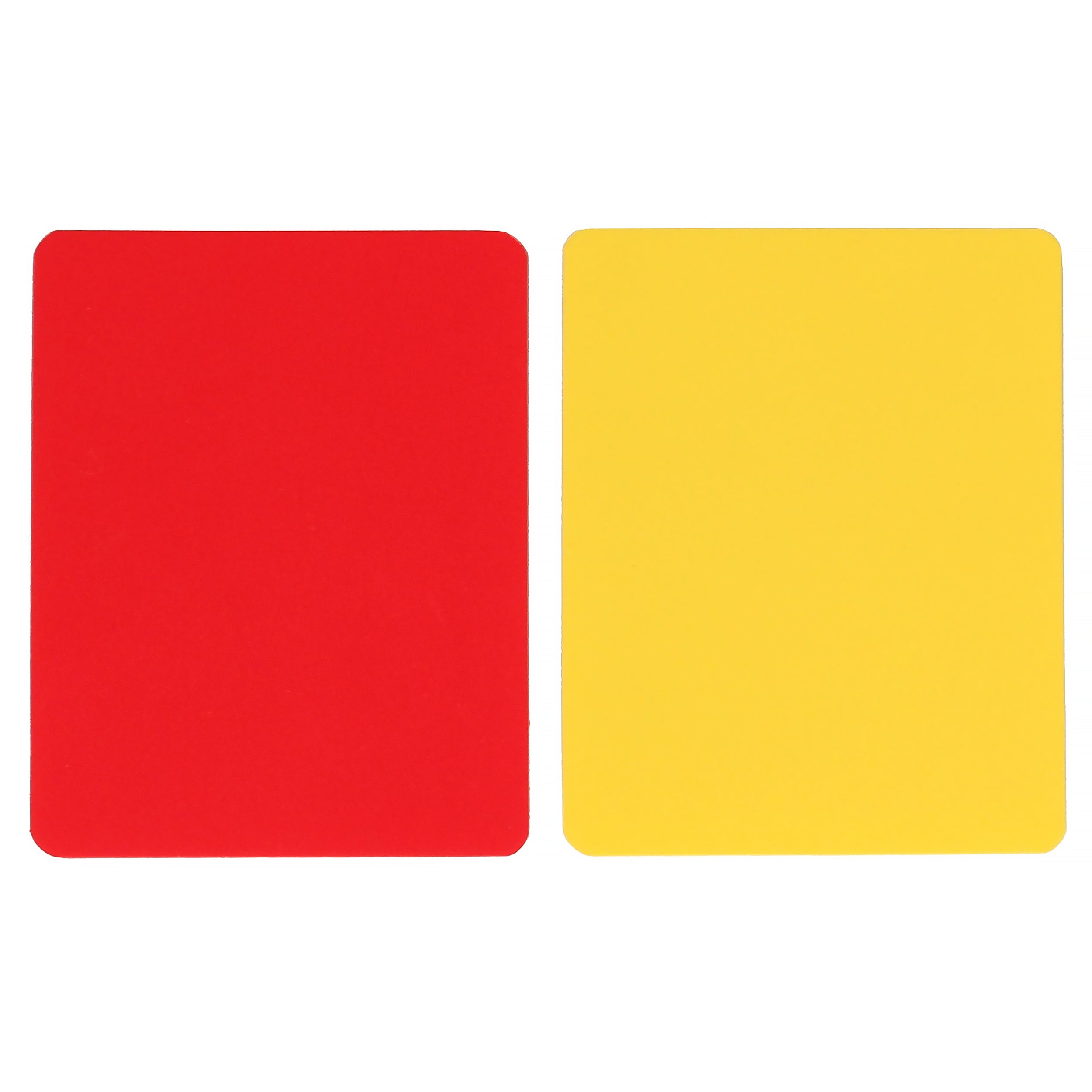 Pair of referee cards yellow and red