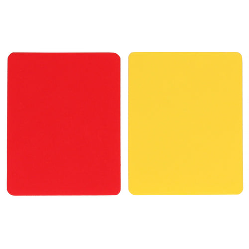 Pair of referee cards yellow and red
