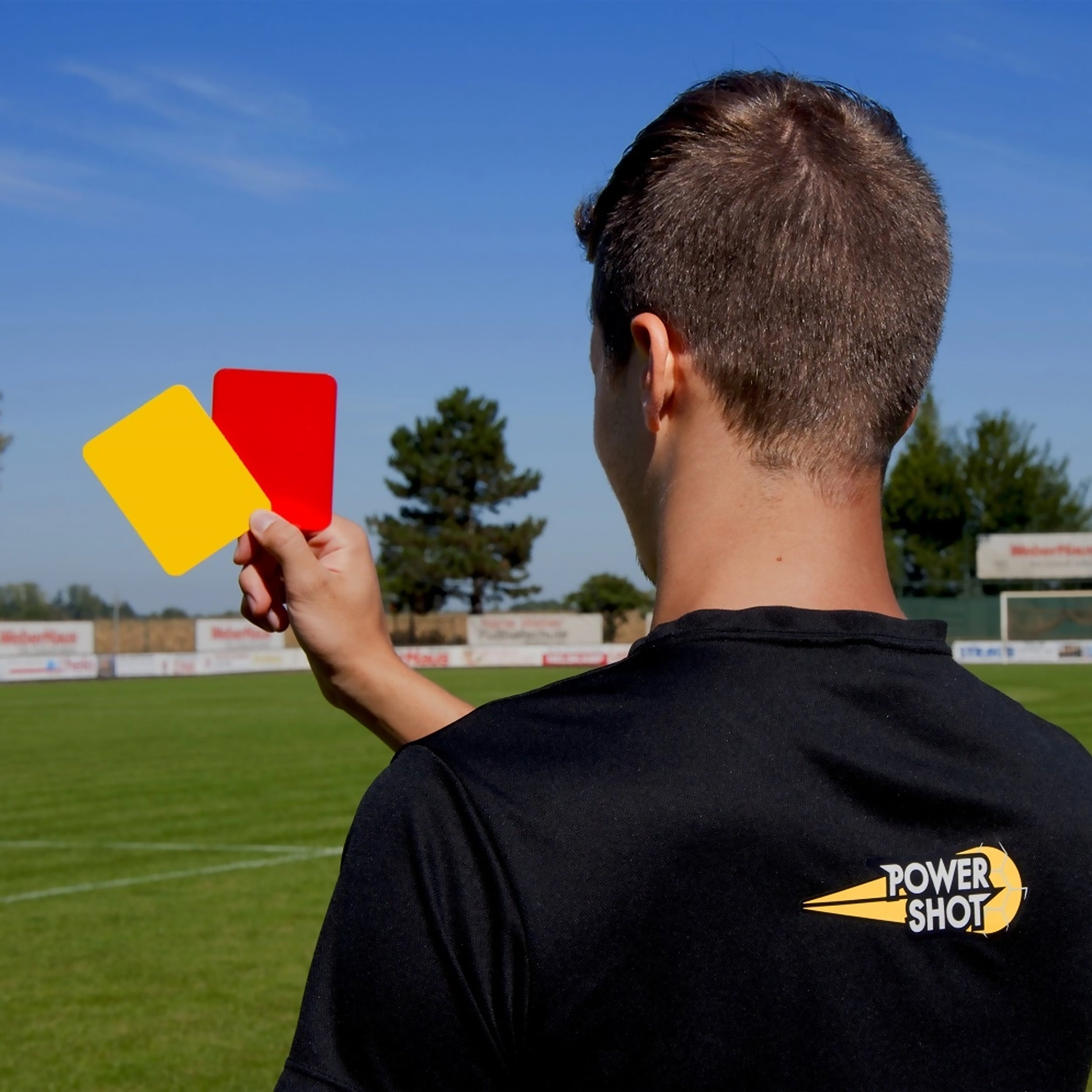 Pair of referee cards yellow and red