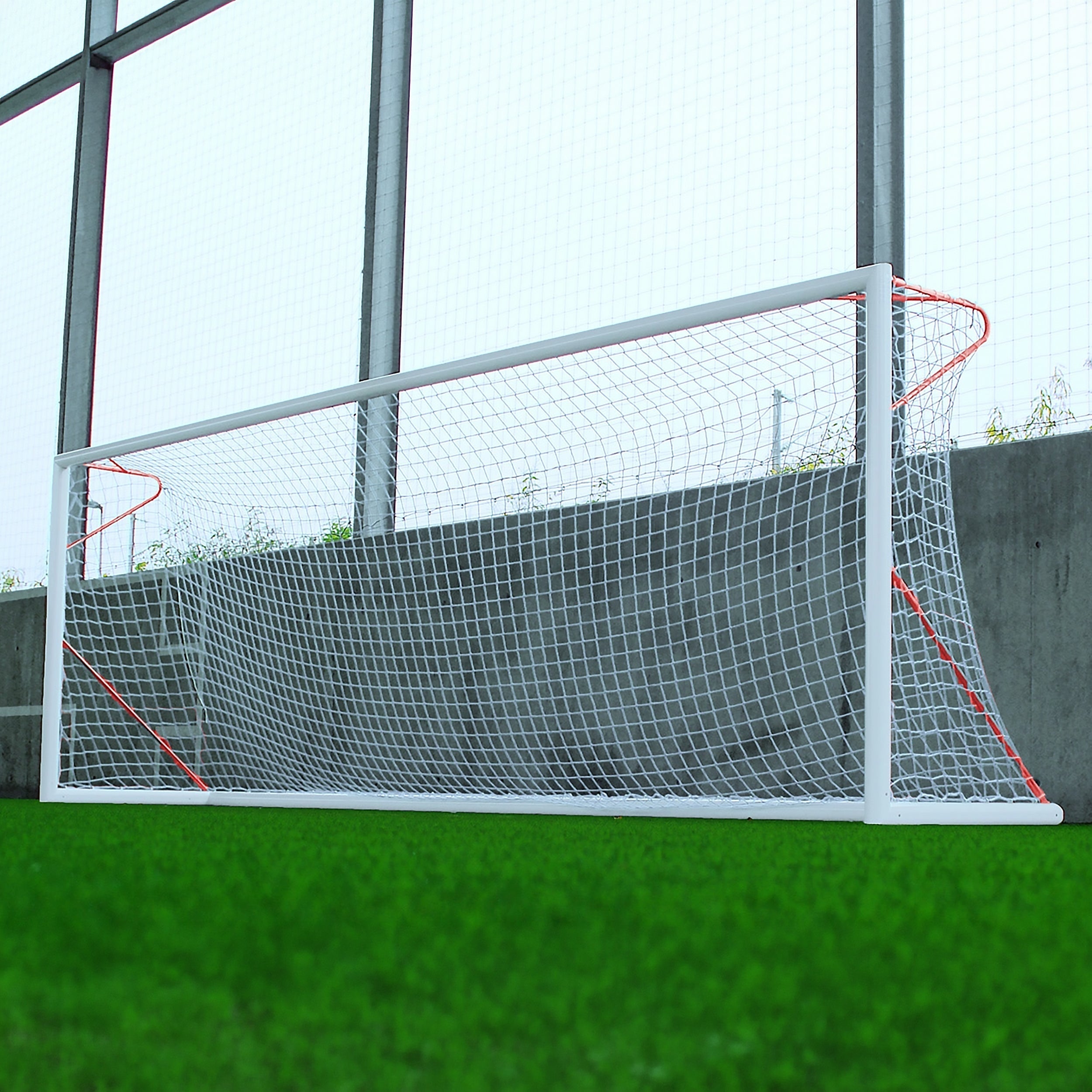 8 a side football goal transportable aluminium - 6 m x 2.1 m Ø80 mm Powershot
