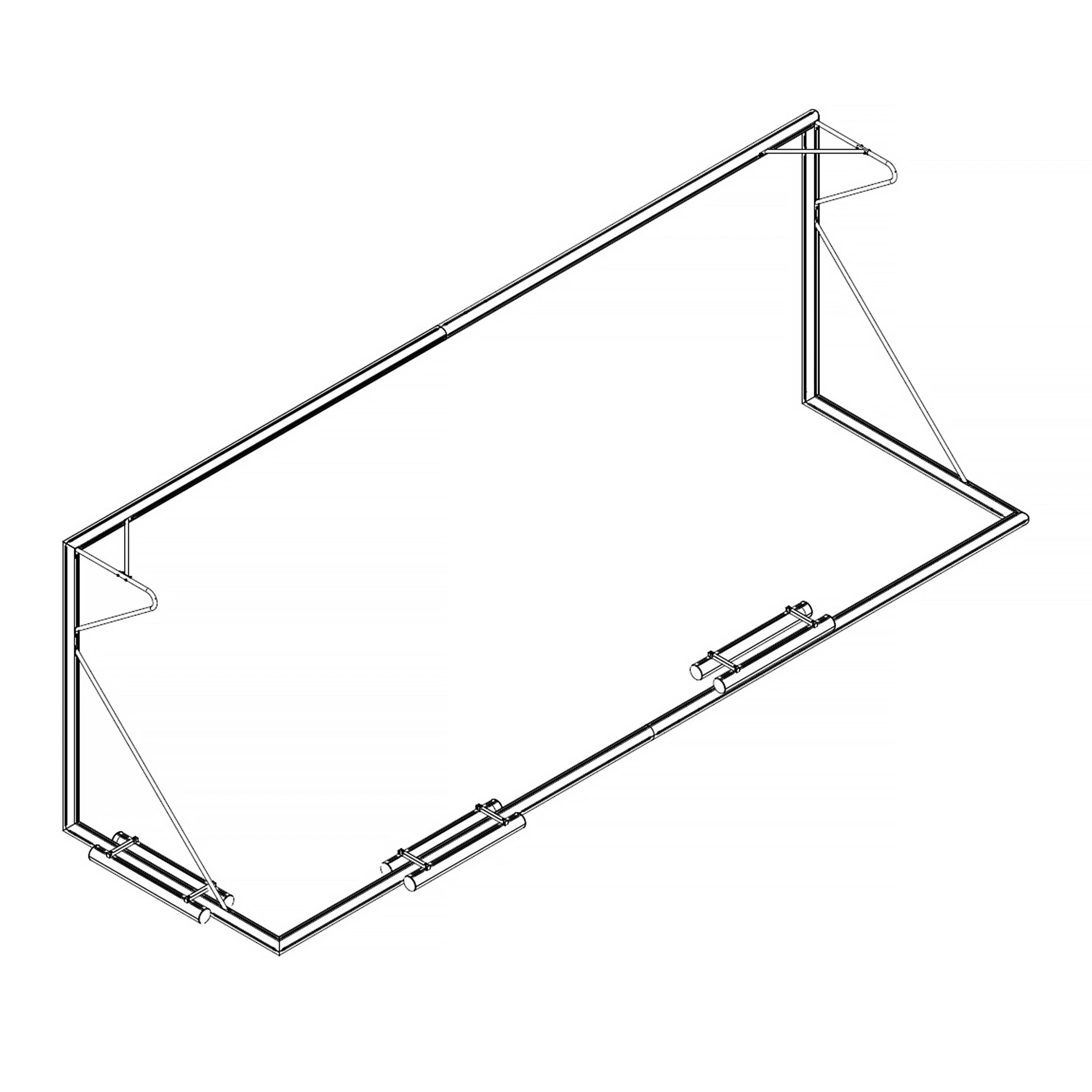 Full-Size Transportable Aluminium Football Goal - 7.32m x 2.44m Powershot
