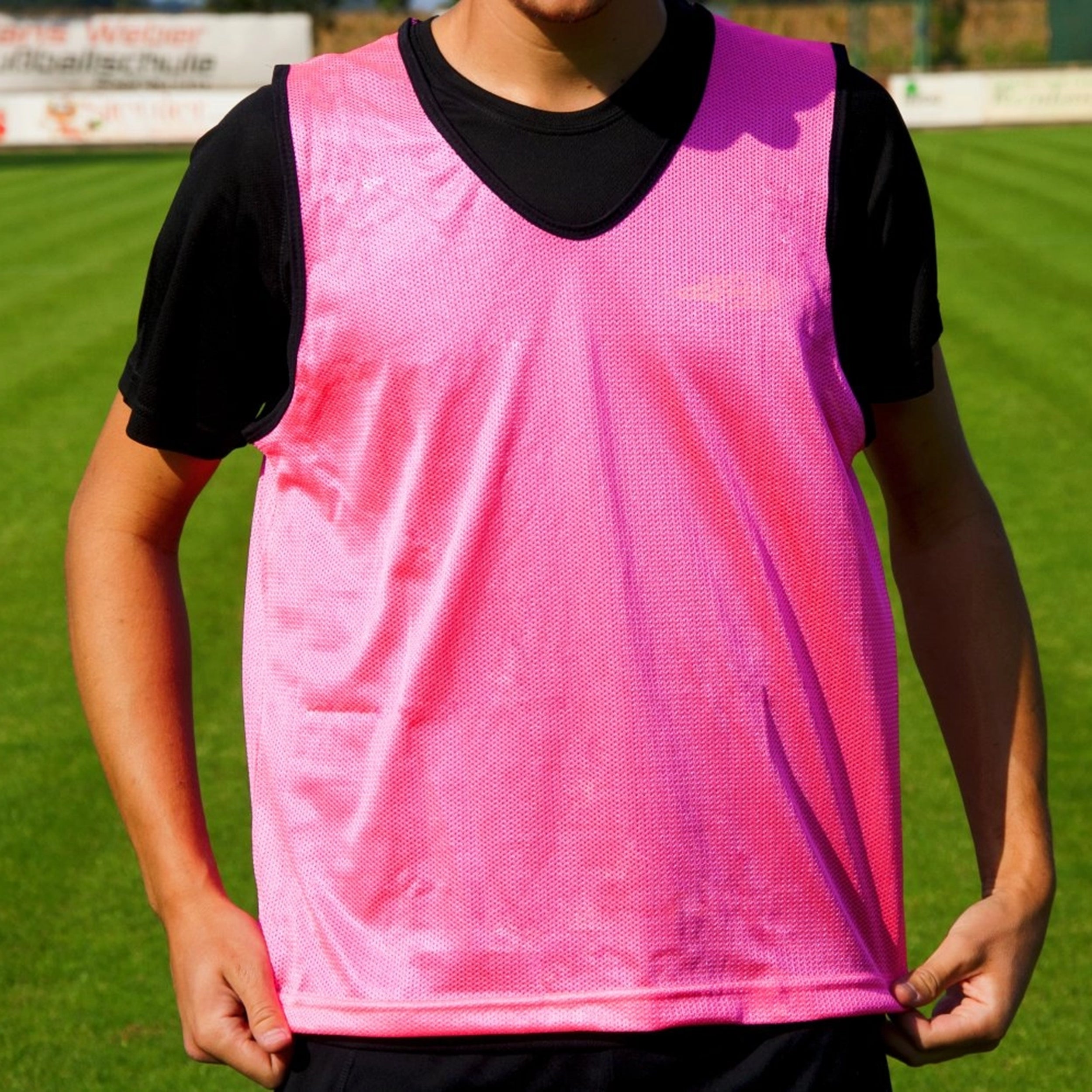 Coloured training bib pink - adult Powershot