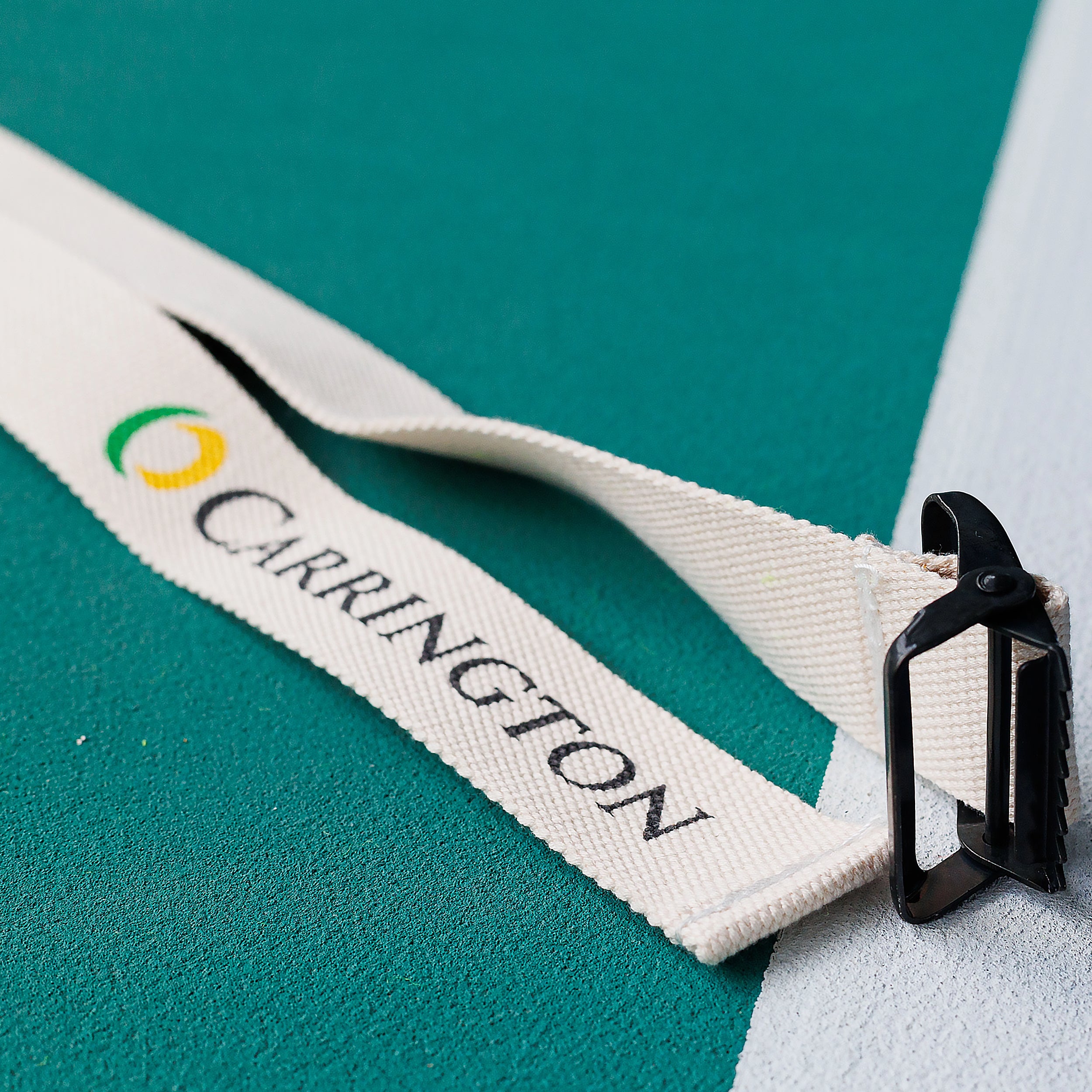 Cotton tennis net regulator for clay courts