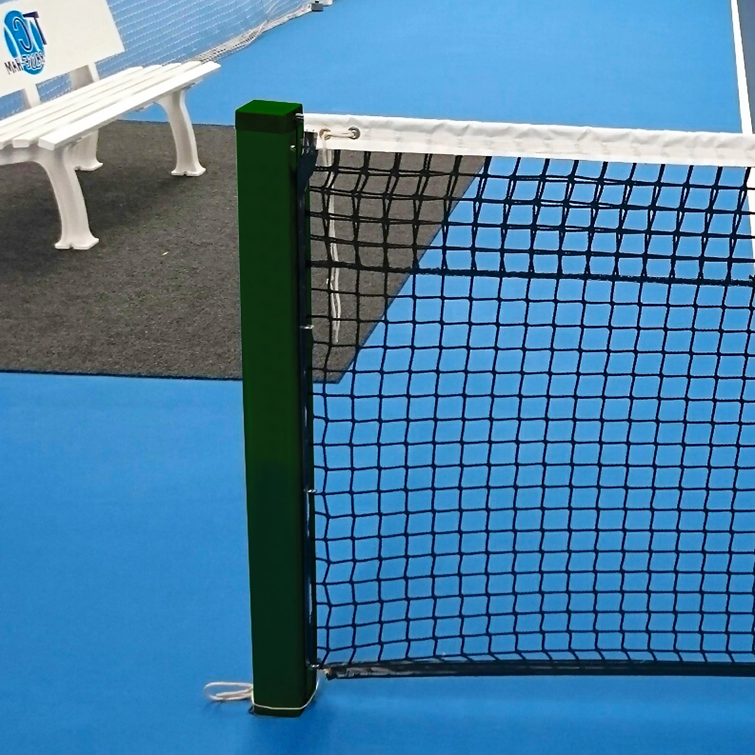Socketed square tennis posts - 80mm x 80mm