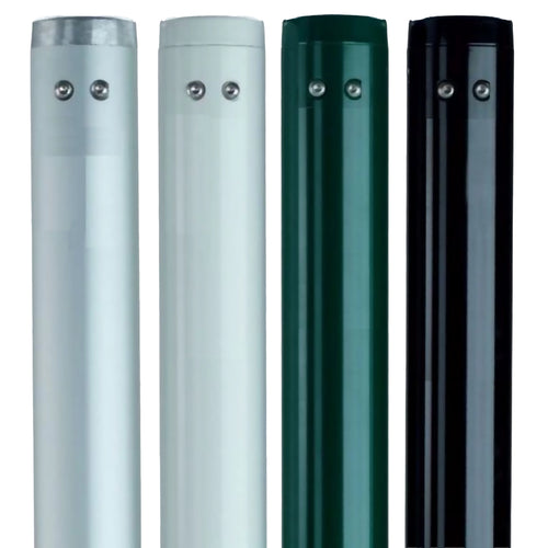 Pair of aluminium round tennis posts - 80mm x 80mm