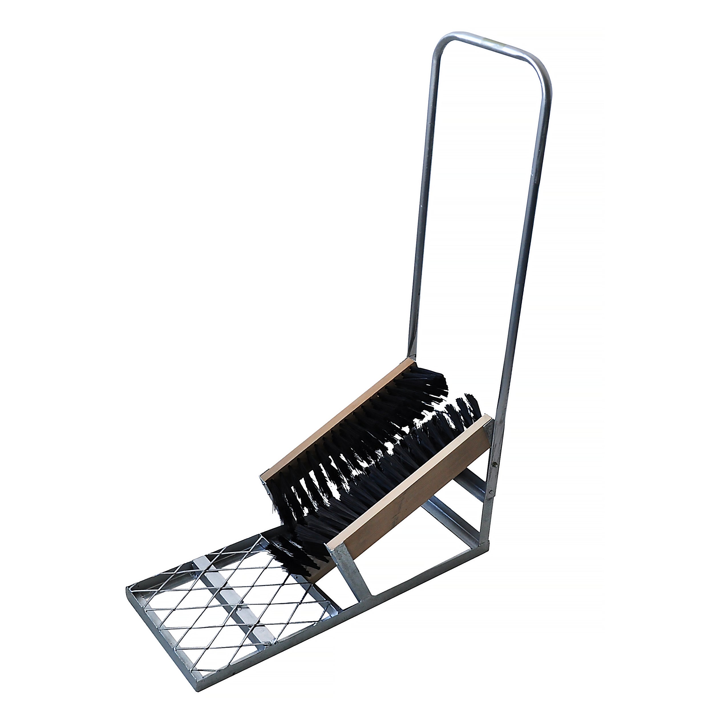 Shoe brush for sports fields with support handle